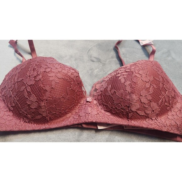 Victoria's Secret 34B Seductive Rose Dream Angeles Lace Wireless Push Up Bra NWT - Picture 3 of 6